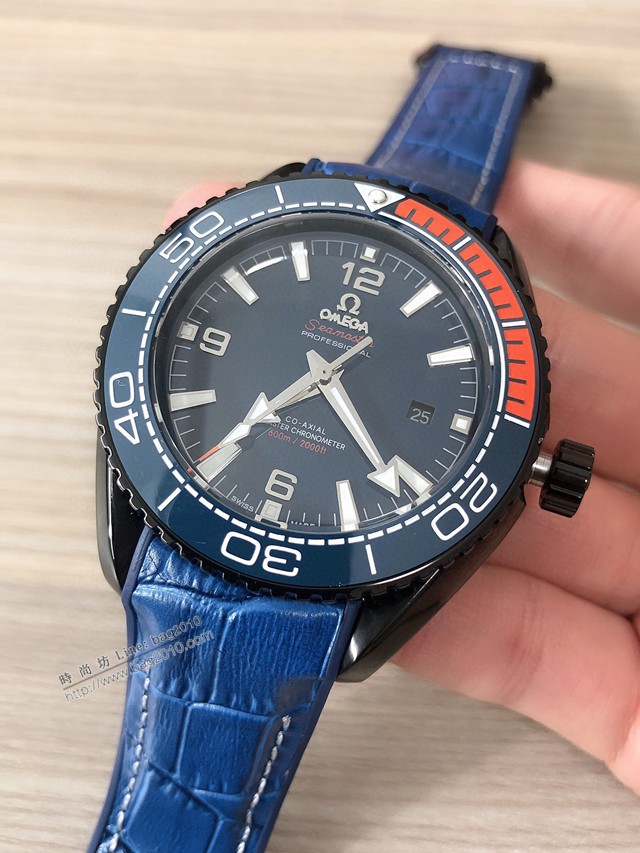 歐米茄高端手錶 OMEGA複刻海馬海洋宇宙600米三針男士腕表  gjs1957